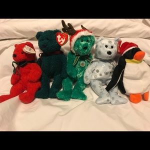 Christmas Beanie Baby Collection - Lot of 5